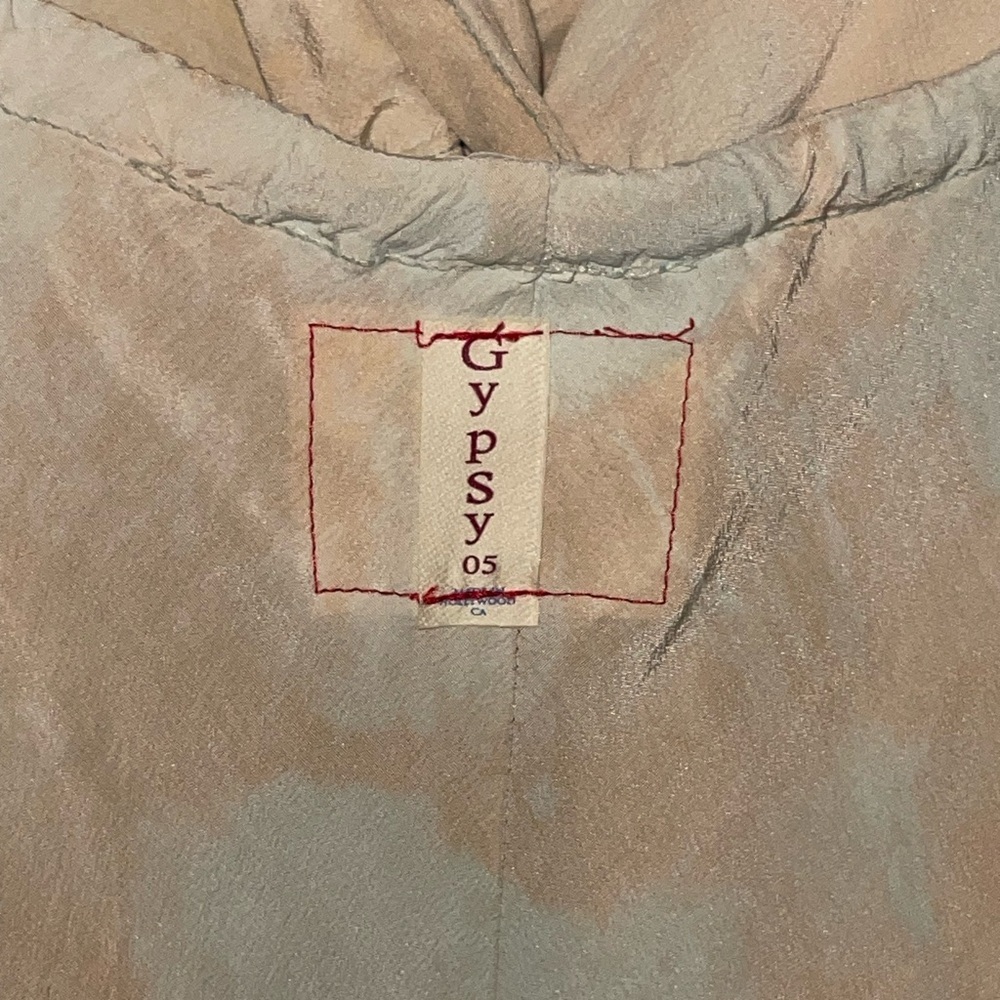 RARE GYPSY 05 Alex Silk Tie Dye Maxi Dress Tie-Dye Flowy Tie Bust Hippie Medium - Picture 4 of 10